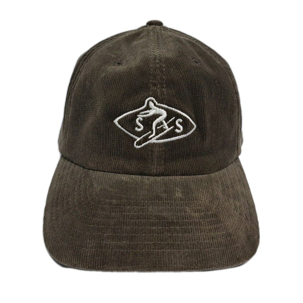 Surfers Supplies Corduroy Hat Cap Strapback Brown Ocean City New Jersey Retro